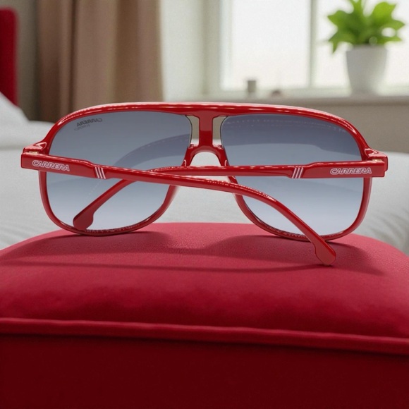 UNISEX CARRERA 1047/S C9A90 Red White Gradient Luxury Sunglasses - Picture 9 of 10